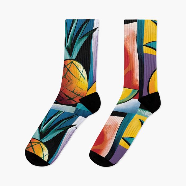 Item preview, Pineapple Geometry in Full Color - Tropical Abstraction Shaped by Bold Lines and Vibrant Energy designed and sold by OlfactoART Studio.
