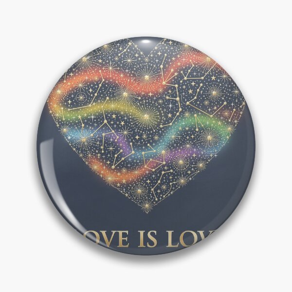 Item preview, Love is Love Celestial Rainbow Heart Pride Art designed and sold by PictorialWhimsy.