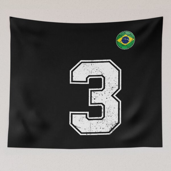 Item preview, Number 3 Brazil Futbol Football Brazilian soccer Flag Jersey designed and sold by RoyesButler.