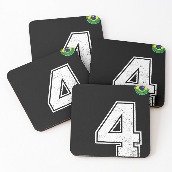 Item preview, Number 4 Brazil Futbol Football Brazilian soccer Flag Jersey designed and sold by RoyesButler.