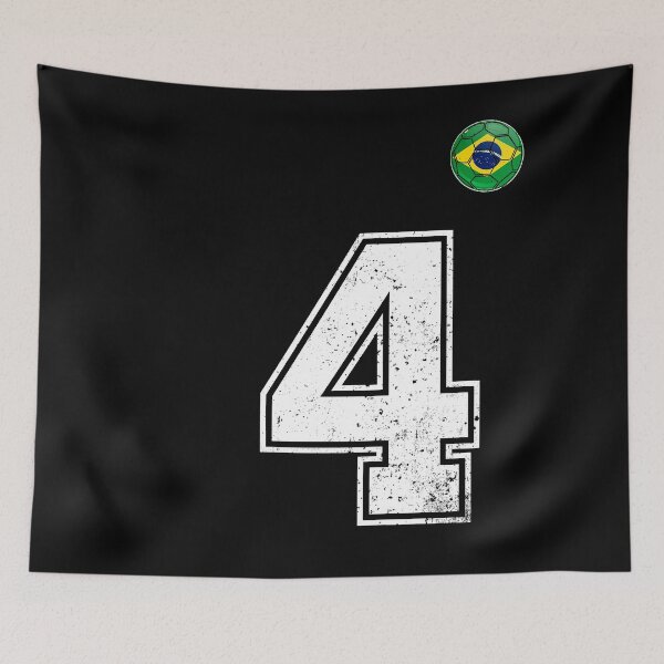 Item preview, Number 4 Brazil Futbol Football Brazilian soccer Flag Jersey designed and sold by RoyesButler.
