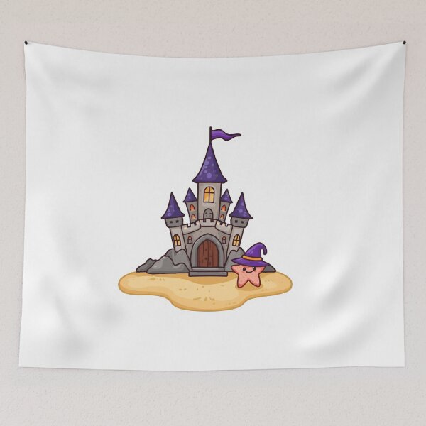 Item preview, Haunted Sandcastle with Witch Starfish Cute Summerween designed and sold by AMBAYK.