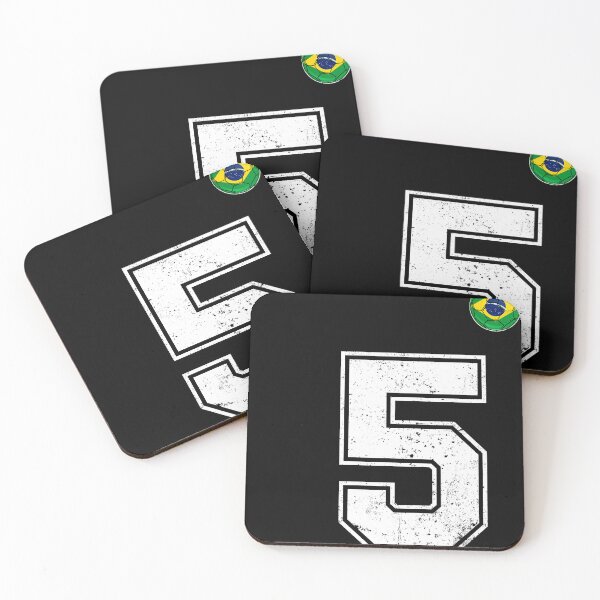 Item preview, Number 5 Brazil Futbol Football Brazilian soccer Flag Jersey designed and sold by RoyesButler.