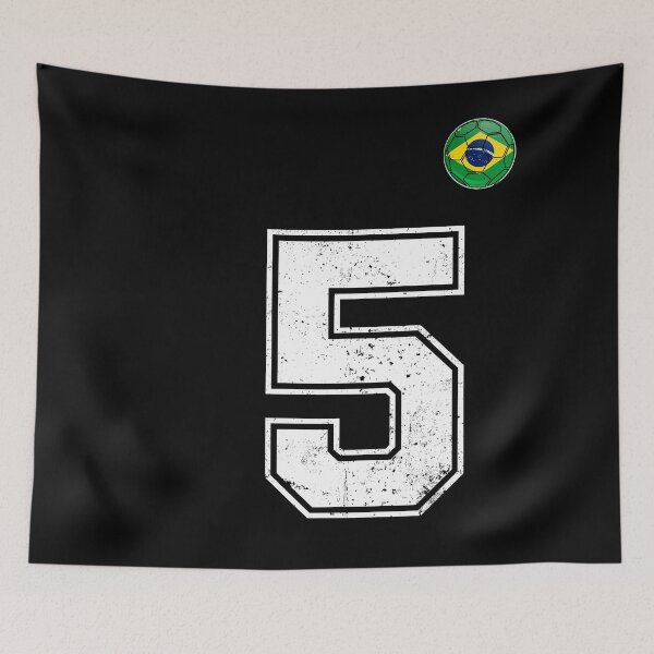 Item preview, Number 5 Brazil Futbol Football Brazilian soccer Flag Jersey designed and sold by RoyesButler.