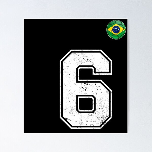 Item preview, Number 6 Brazil Futbol Football Brazilian soccer Flag Jersey designed and sold by RoyesButler.