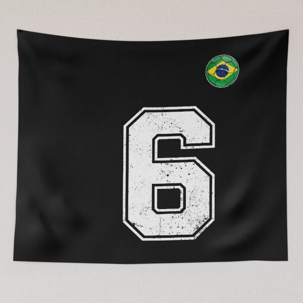 Item preview, Number 6 Brazil Futbol Football Brazilian soccer Flag Jersey designed and sold by RoyesButler.