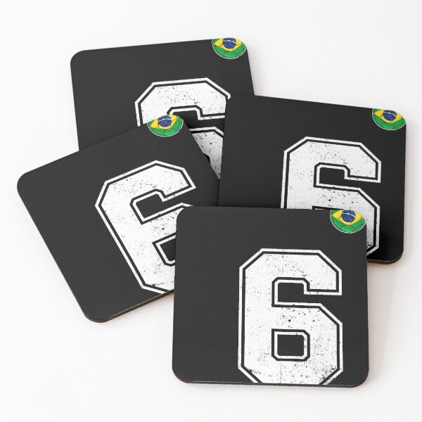 Item preview, Number 6 Brazil Futbol Football Brazilian soccer Flag Jersey designed and sold by RoyesButler.