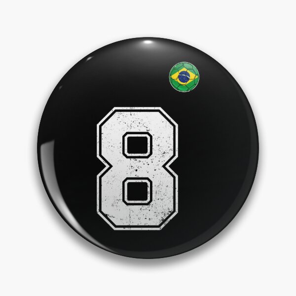 Item preview, Number 8 Brazil Futbol Football Brazilian soccer Flag Jersey designed and sold by RoyesButler.
