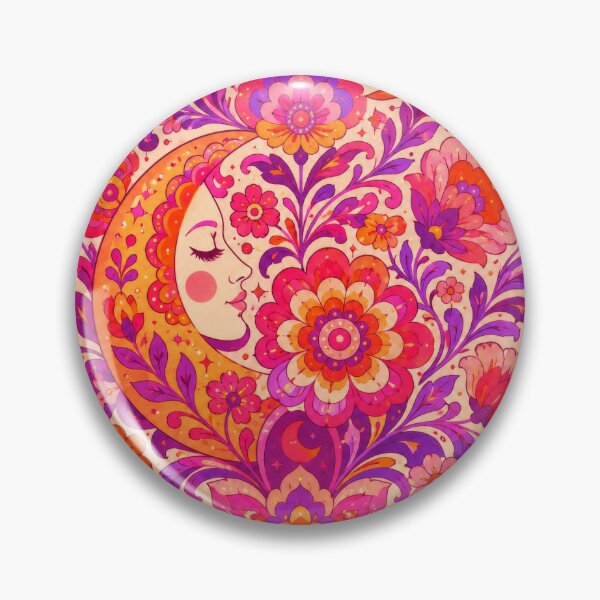 Item preview, Boho Floral Moon 60's Inspired Design designed and sold by scicilysimonee.