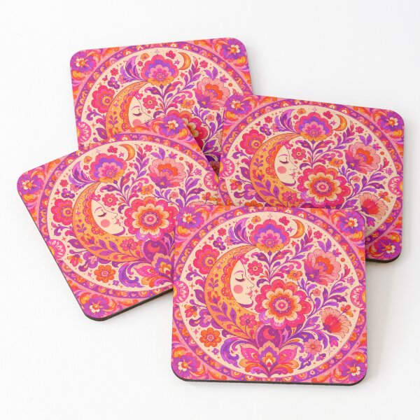 Item preview, Boho Floral Moon 60's Inspired Design designed and sold by scicilysimonee.