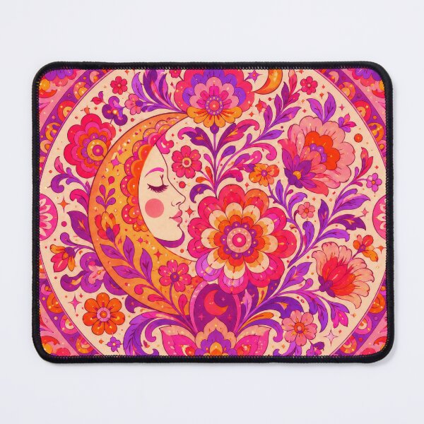 Item preview, Boho Floral Moon 60's Inspired Design designed and sold by scicilysimonee.