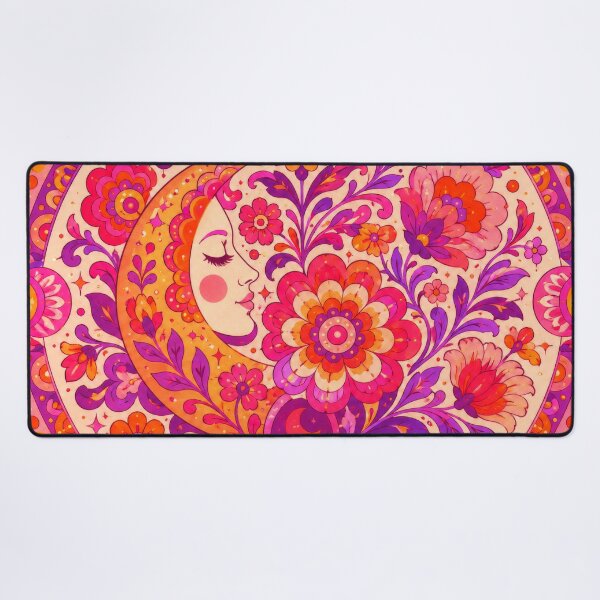 Item preview, Boho Floral Moon 60's Inspired Design designed and sold by scicilysimonee.