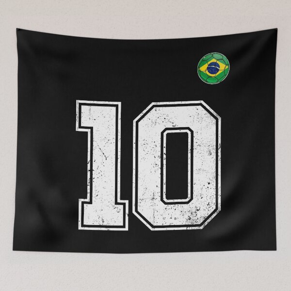 Item preview, Number 10 Brazil Futbol Football Brazilian soccer Flag Jersey designed and sold by RoyesButler.