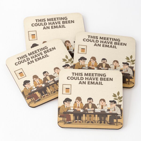Item preview, This Meeting Could Have Been an Email Retro Poster designed and sold by PictorialWhimsy.
