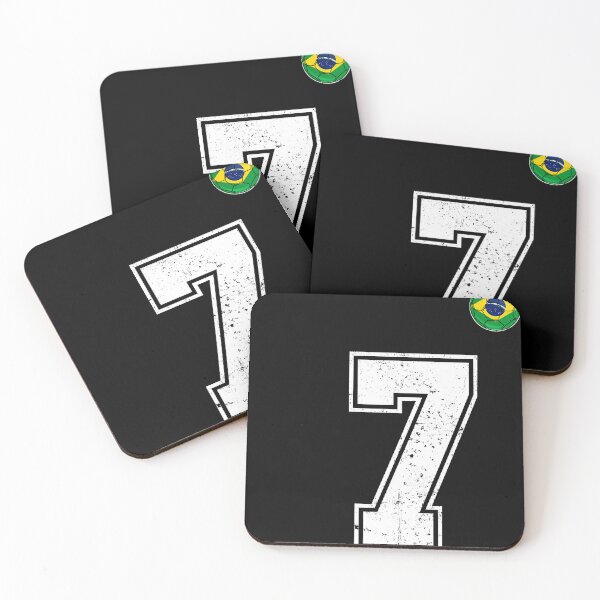 Item preview, Number 7 Brazil Futbol Football Brazilian soccer Flag Jersey designed and sold by RoyesButler.