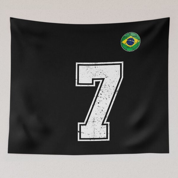 Item preview, Number 7 Brazil Futbol Football Brazilian soccer Flag Jersey designed and sold by RoyesButler.