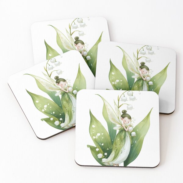 Item preview, Lily of the Valley Fairy Whimsical Botanical Cottagecore Fairy Art designed and sold by Whimsical Wayfarer.