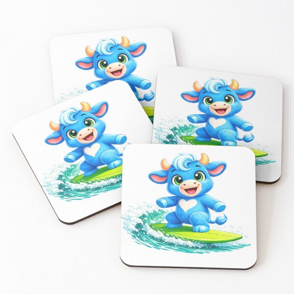 Item preview, Domi the Surfing Cow  designed and sold by Nicole DeAngelis Art .