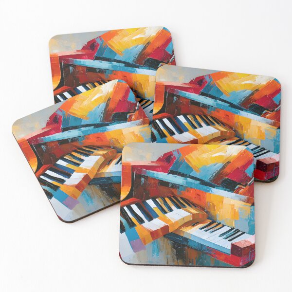 Item preview, Color Symphony on Keys - Vibrant Abstract Piano Alive with Rhythm Motion and Modern Expression designed and sold by OlfactoART Studio.