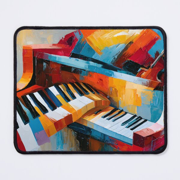 Item preview, Color Symphony on Keys - Vibrant Abstract Piano Alive with Rhythm Motion and Modern Expression designed and sold by OlfactoART Studio.