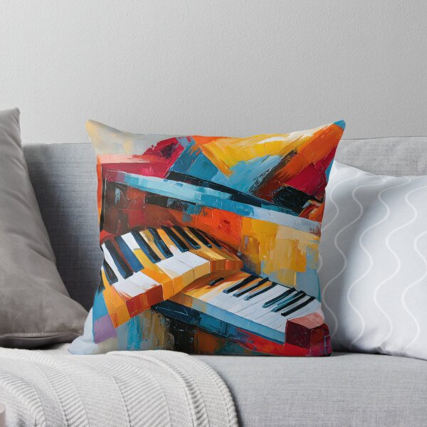 Item preview, Color Symphony on Keys - Vibrant Abstract Piano Alive with Rhythm Motion and Modern Expression designed and sold by OlfactoART Studio.