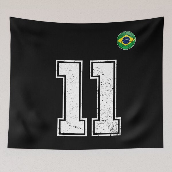 Item preview, Number 11 Brazil Futbol Football Brazilian soccer Flag Jersey designed and sold by RoyesButler.