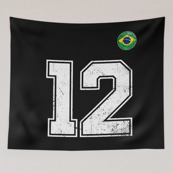 Item preview, Number 12 Brazil Futbol Football Brazilian soccer Flag Jersey designed and sold by RoyesButler.