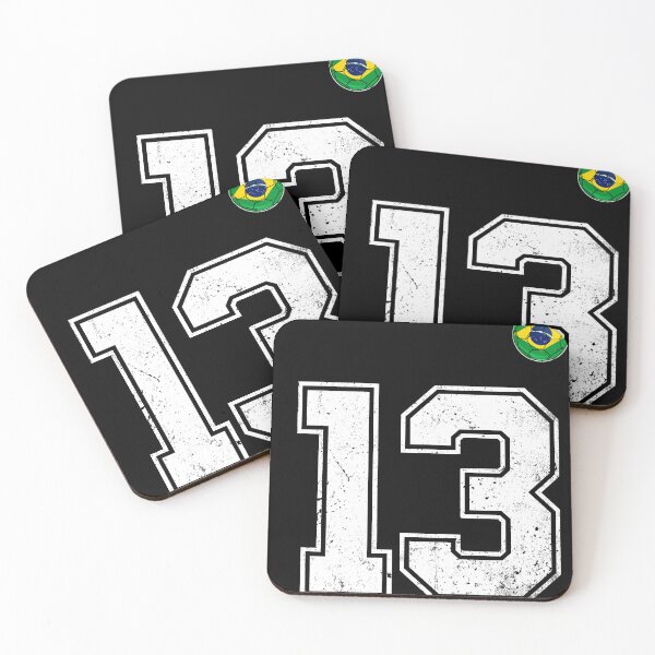 Item preview, Number 13 Brazil Futbol Football Brazilian soccer Flag Jersey designed and sold by RoyesButler.