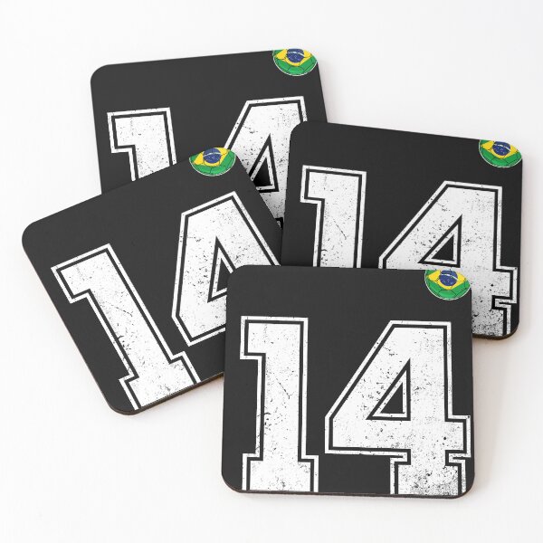 Item preview, Number 14 Brazil Futbol Football Brazilian soccer Flag Jersey designed and sold by RoyesButler.