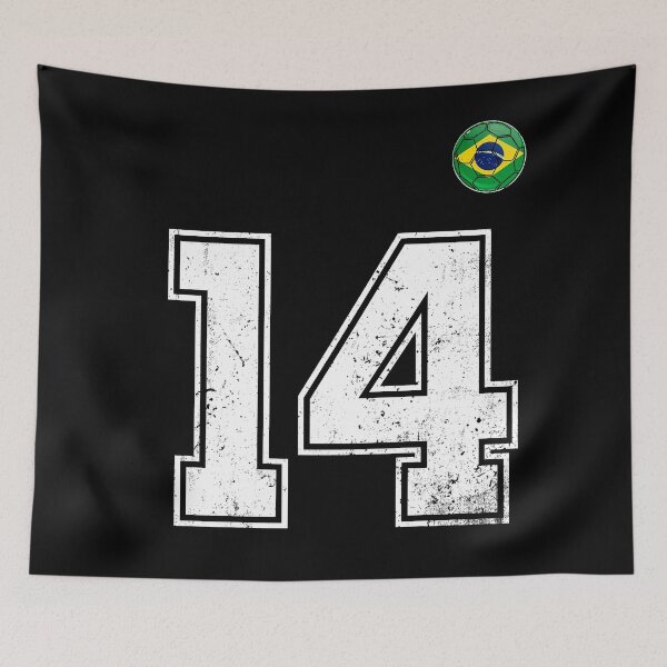 Item preview, Number 14 Brazil Futbol Football Brazilian soccer Flag Jersey designed and sold by RoyesButler.
