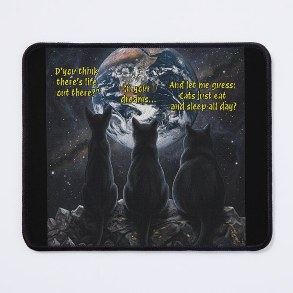 Item preview, Cats Wonder About Earth – Space Cat Meme Art designed and sold by Contrast-Factory.