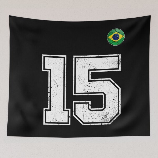 Item preview, Number 15 Brazil Futbol Football Brazilian soccer Flag Jersey designed and sold by RoyesButler.