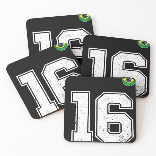 Item preview, Number 16 Brazil Futbol Football Brazilian soccer Flag Jersey designed and sold by RoyesButler.