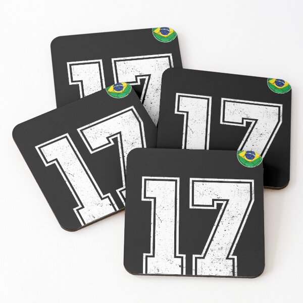Item preview, Number 17 Brazil Futbol Football Brazilian soccer Flag Jersey designed and sold by RoyesButler.