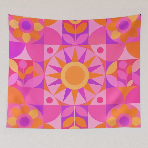 Item preview, Retro Geometric Sun 60's Inspired Design designed and sold by scicilysimonee.