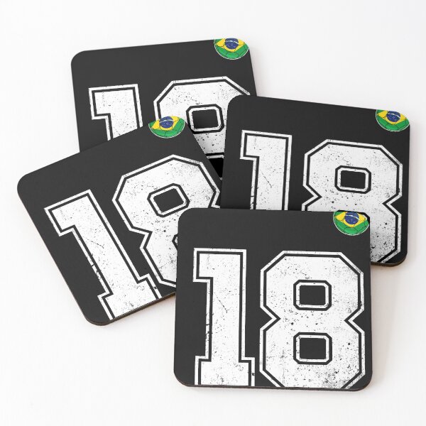 Item preview, Number 18 Brazil Futbol Football Brazilian soccer Flag Jersey designed and sold by RoyesButler.
