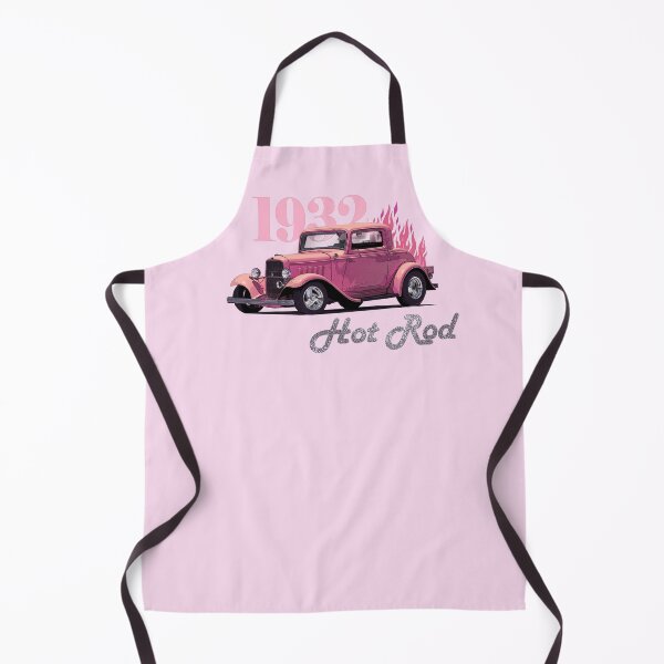Item preview, Vintage 1932 Pink Hotrod, Flames, Car Art for Women designed and sold by classic car craze.