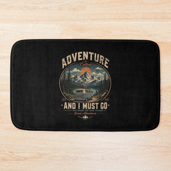Item preview, Adventure Is Calling Vintage Camper Van Mountain Retro designed and sold by Wilfred Collazo.