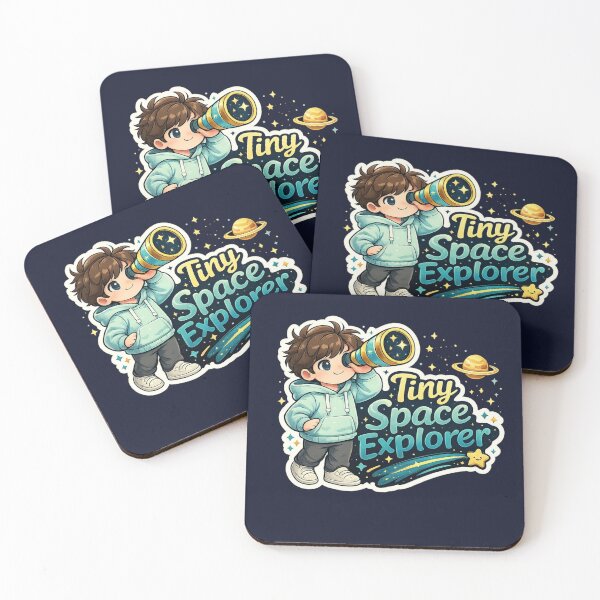 Item preview, Tiny Space Explorer Cute Kids Sticker | Space Lover Cartoon Design designed and sold by Digital_products_0111.