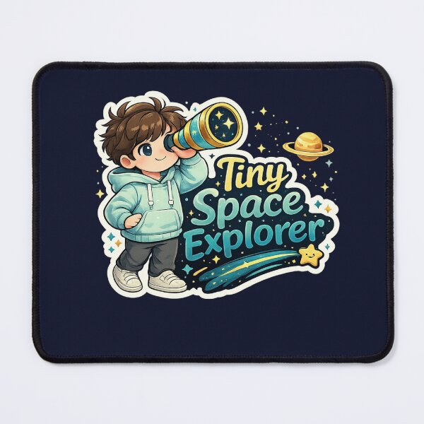 Item preview, Tiny Space Explorer Cute Kids Sticker | Space Lover Cartoon Design designed and sold by Digital_products_0111.