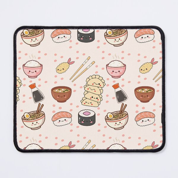 Item preview, Kawaii Japanese Food Pattern – Adorable Sushi, Ramen & Dumplings Print designed and sold by Cheonsa.