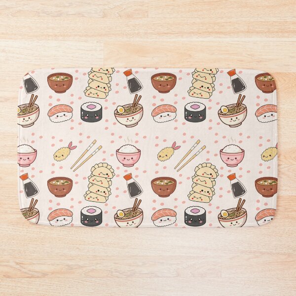 Item preview, Kawaii Japanese Food Pattern – Adorable Sushi, Ramen & Dumplings Print designed and sold by Cheonsa.