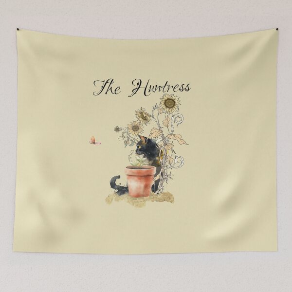 Item preview, The Huntress, cat in the garden designed and sold by Simply Inspirational Shop.