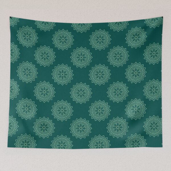 Item preview, Emerald Green Mandala Pattern | Tonal Luxury Seamless designed and sold by Dino-Lune.