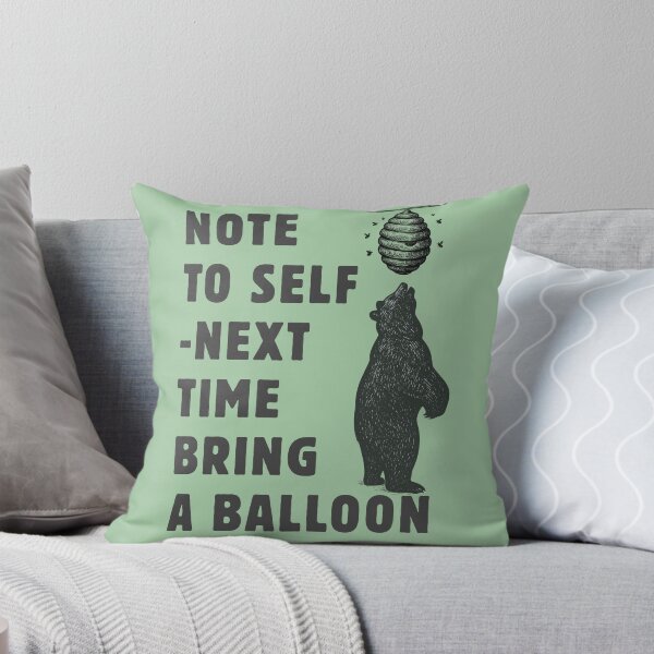 Artikelvorschau, Lispel-Notiz an mich selbst: Nächstes Mal einen Ballon mitbringen (Lustiger Bär) entworfen und verkauft von Lispe-Designs.