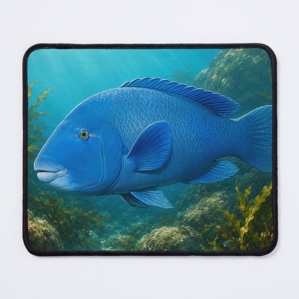 Item preview, Eastern Blue Groper in Kelp Reef designed and sold by Pixel Junkies Studio.