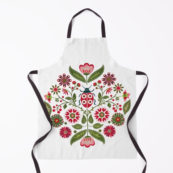 Item preview, Scandinavian Folk Art, Ladybug With Flowers designed and sold by xiao xuans.