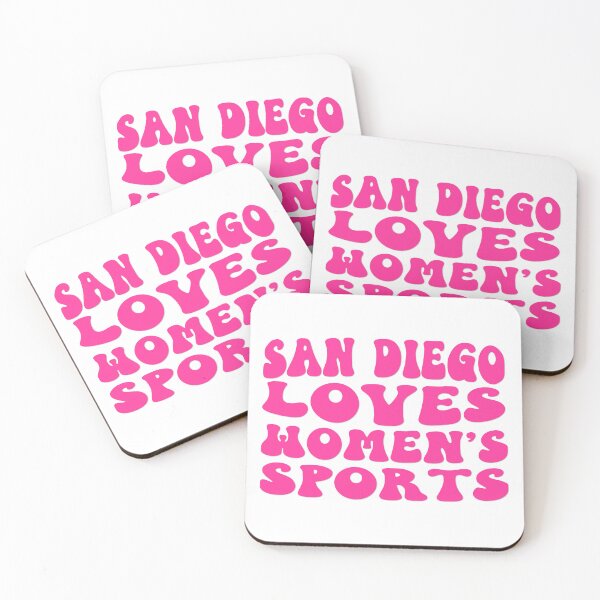 Item preview, San Diego Loves Women's Sports Groovy Hot Pink designed and sold by coffeepolicy.
