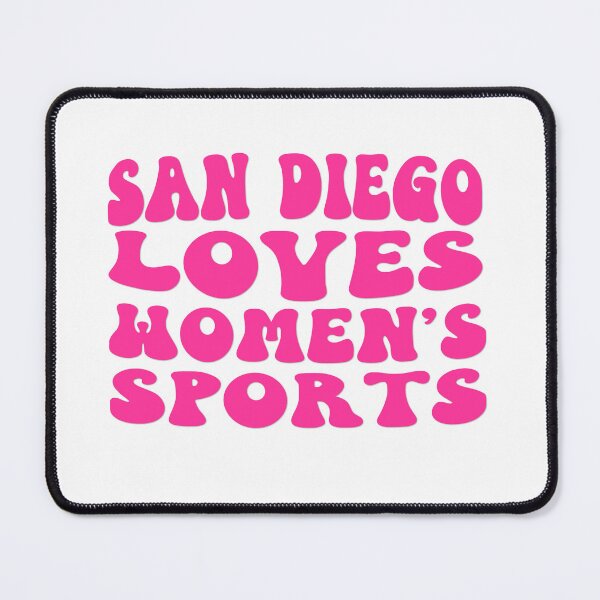 Item preview, San Diego Loves Women's Sports Groovy Hot Pink designed and sold by coffeepolicy.