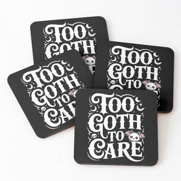 Item preview, Too Goth to Care Funny Kawaii Goth Gift for Gothic Girls designed and sold by Say It With Ink.
